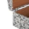 Gray Fabric Handmade Storage Decorative Box with Bronze Latches Set
